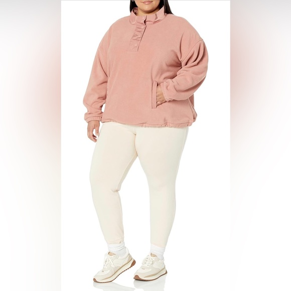 NWT Amazon Essential Women’s Relaxed Fit Microfleece High Neck Rose Pullover - Picture 9 of 9